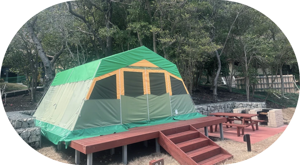 デッキテントサイトの写真