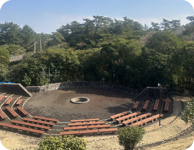 キャンプファイヤーの写真